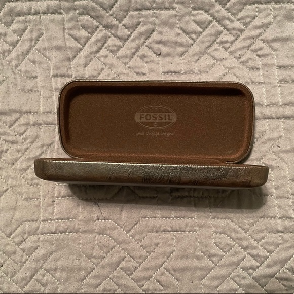👓 FOSSIL prescription wire rim glasses with case - Picture 2 of 5